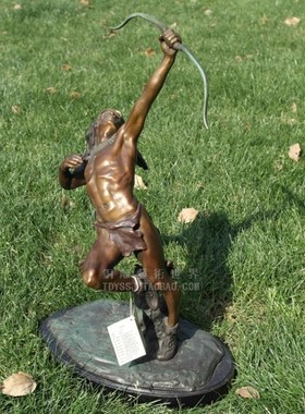 印第安纯手工美式风人物桌面摆件