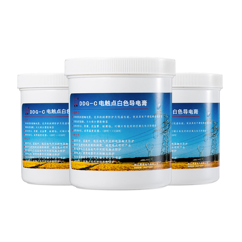 导电膏 白色长导牌 DDG-C 1000g长电电力复合脂 高效电接触导电脂 - 图0