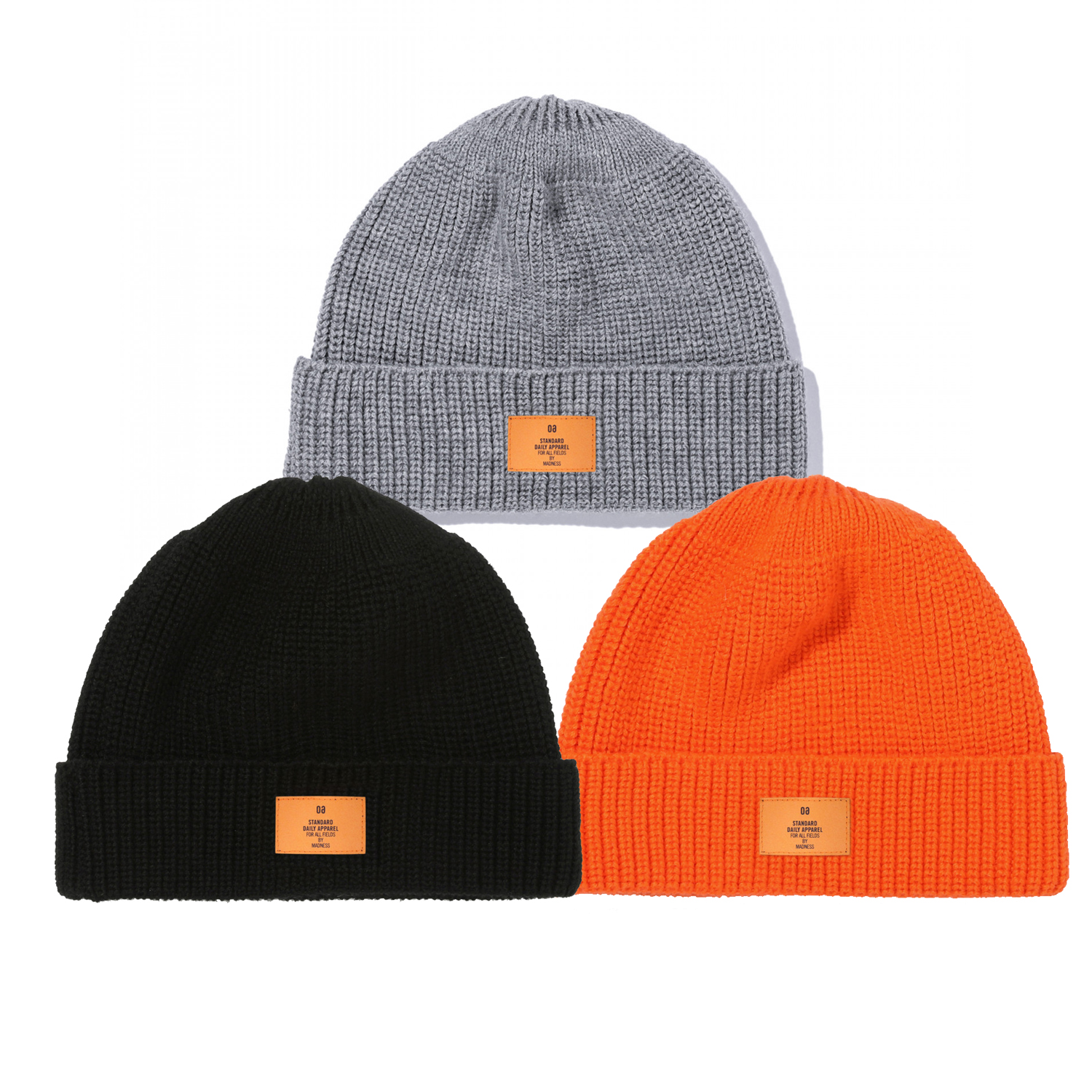 MADNESS GENERAL BEANIE 20AW 橙标羊毛冷帽 保暖针织线帽 余文乐 - 图0