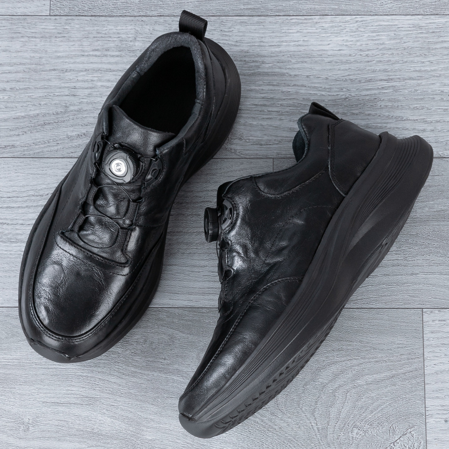 真牛皮男鞋头层牛皮厚底跑步鞋手抓纹旋转扣商务运动软底休闲皮鞋,淘宝优惠券,粉丝福利购,淘宝优惠卷