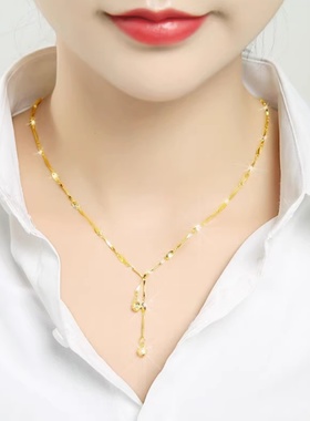 精致锆石锁骨项链女轻奢高级感