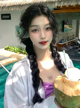 早春小清新薄荷绿色蝴蝶兰发夹