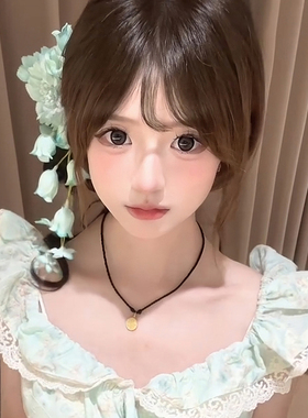 超仙氛围感绿色风铃花发夹