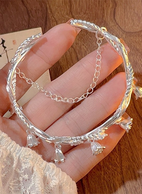 新中式复古铃兰花手镯女