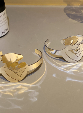 金属环形多层几何手镯欧美夸张