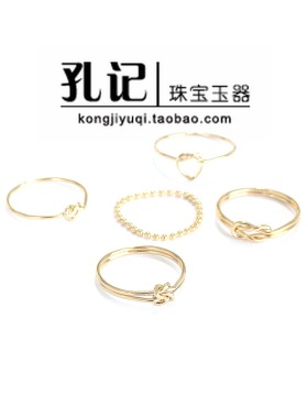 孔记 美国进口14K包金绕线戒指 戒指 洗手不用摘 保色好