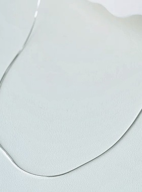 细款项链孔记925银锁骨蛇骨链女