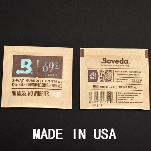 原装进口boveda 雪茄保湿袋 69%72%65%湿度包 烟丝斗草恒湿小片8g - 图0