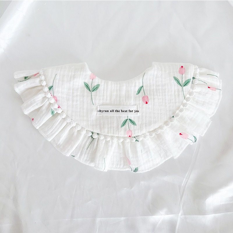 公主防水婴儿围嘴女宝宝纱布加厚口水巾宫廷风加大360度围兜饭兜,淘宝优惠券,粉丝福利购,淘宝优惠卷