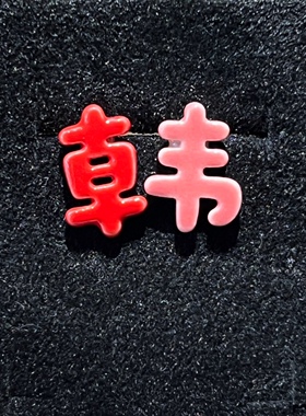 百家姓耳钉饰品原创设计陶瓷个性