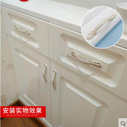 欧式柜门白色拉手象牙白衣柜抽屉单孔简约现代橱柜鞋柜门小门把手 - 图1