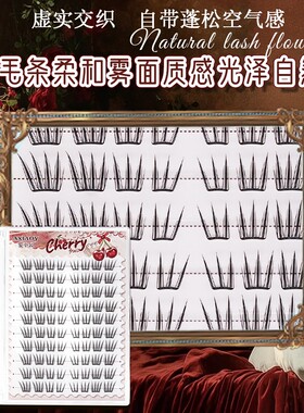 樱花少女单簇假睫毛卷翘自然