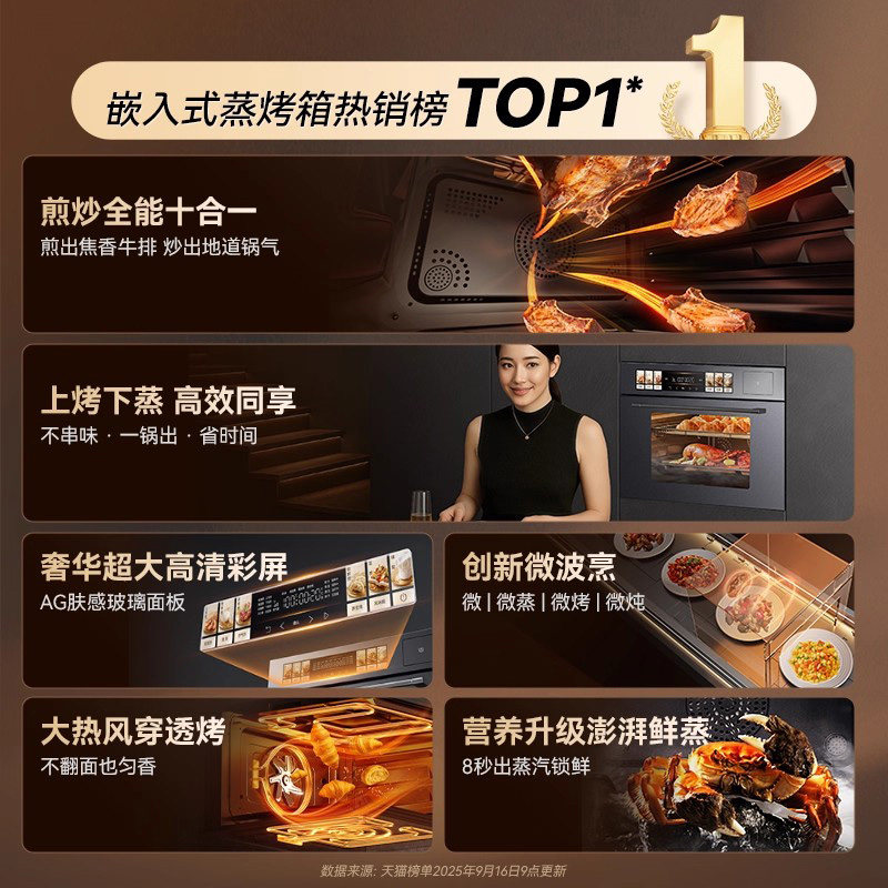 华帝新品蒸烤箱31110PRO嵌入式家用多功能官方旗舰店正品,淘宝优惠券,粉丝福利购,淘宝优惠卷