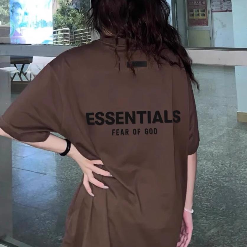 FEAR OF GOD复线ESSENTIALS美式字母潮牌高街宽松FOG短袖T恤男女 - 图3