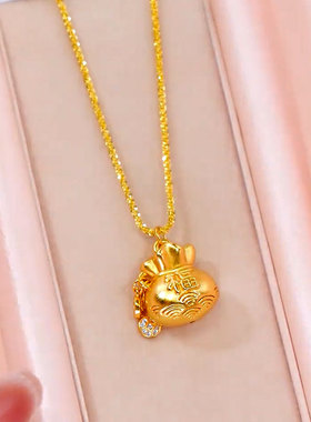 不掉色满天星钱袋项链女时尚百搭