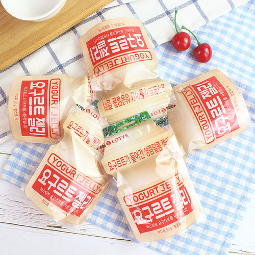 韩国进口可爱零食 LOTTE乐天乳酸菌软糖橡皮酸奶QQ软糖50g3包糖果 - 图2