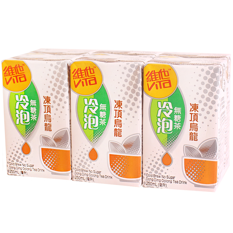 香港进口饮料 维他Vita 冷泡无糖茶冻顶乌龙茶250ml*6盒 - 图2