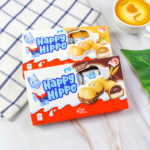 3盒装英国进口零食健达开心河马牛奶榛子创意夹心巧克力食品礼盒 - 图1