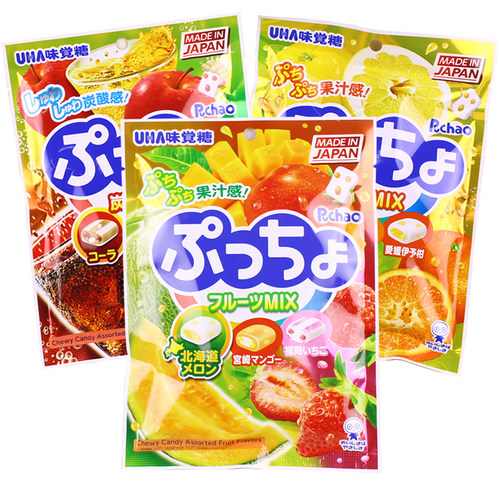 日本进口味觉糖果普超UHA悠哈汽水葡萄碳酸可乐4味水果软糖年货节 - 图2