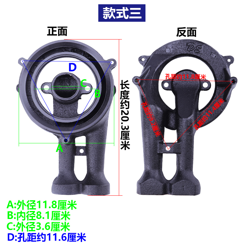 灶具配件嵌入式煤气炉煲仔炉头 燃气灶灶头家用高脚炉头 - 图2