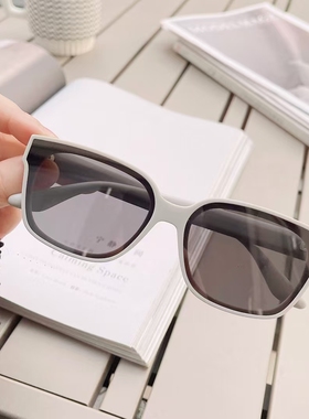 欧美方形砂蓝色雪地偏光太阳镜女时尚窄框凹造型墨镜男防紫外线潮