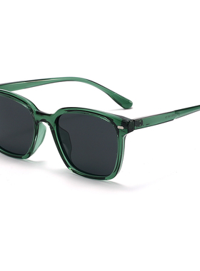 复古玳瑁色高清偏光方形太阳眼镜男女大脸显瘦防紫外线墨镜配度数