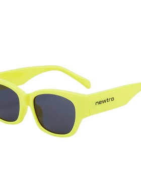 欧美红色墨镜女高级感方形Y2K字母太阳眼镜男潮防紫外线可配近视