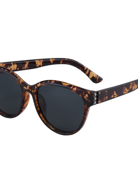 复古猫眼黑色墨镜女白色珍珠太阳镜UV400防紫外线潮防晒遮阳眼镜