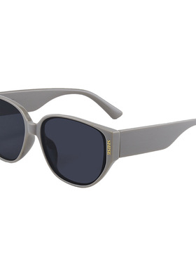 复古韩版猫眼大脸防晒墨镜男女方圆脸显脸小凹造型防紫外线太阳镜