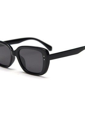 韩版米黄色大框偏光太阳眼镜男女高级感时尚潮复古墨镜防紫外线潮