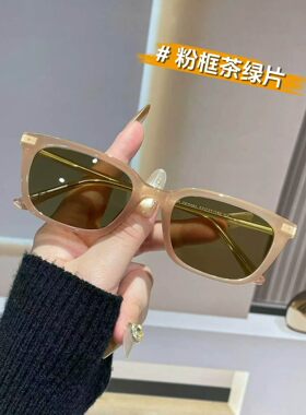 韩版方框TR偏光墨镜男女高级感显脸小太阳眼镜防晒防紫外线街拍潮