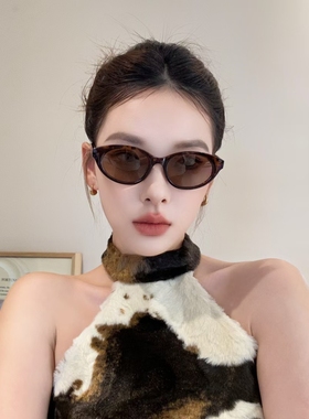 复古玳瑁色猫眼偏光墨镜近视眼镜女有度数太阳镜女款防紫外线眼睛