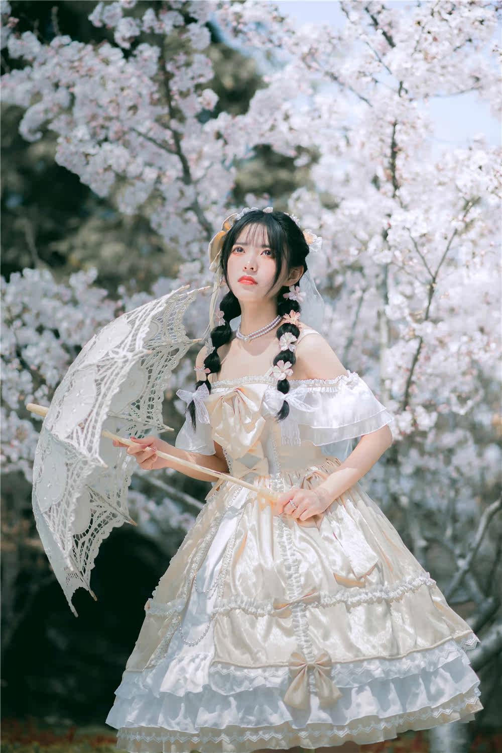 现货 Lf原创星月流光lolita裙自制jsk连衣裙茶会花嫁在逃公主 我爱女装导购网