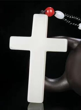 新款精品十字架挂件玉石十字架玉坠挂件十字架玉石吊坠男女款百搭