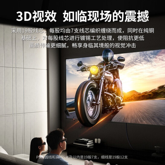 绿联hdmi线2.0版4k高清线3D视频线电视投影仪PS4/5显示器连接线 - 图2