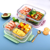 Student Office Lunchbox Lunchbox With Dinner Box Glass Lunch Box Special Bowl Separation With Cover Microwave Heat Resistant