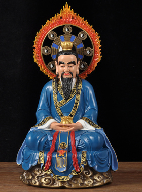 铜三清道祖摆件一套元始灵宝天尊