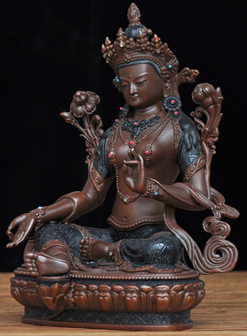 纯铜绿度母寺庙客厅供奉密宗佛像