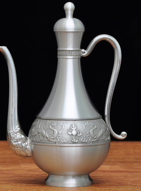 锡酒具套装七件套锡壶纯锡高脚酒杯白酒壶送客户商务礼品工艺品