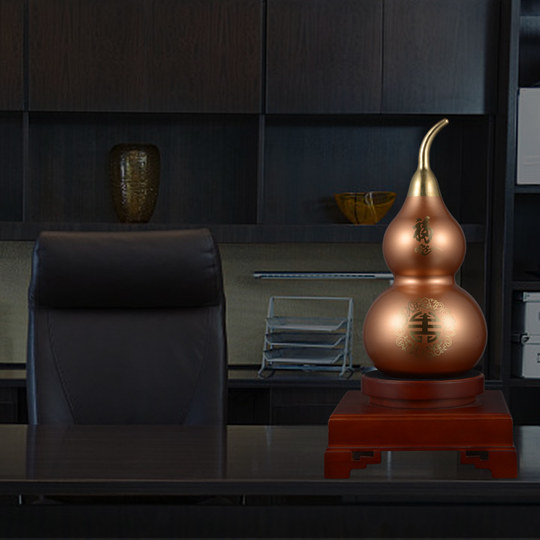 大号黄铜葫芦摆件开口家居摆设客厅玄关博古架办公室装饰商务礼品