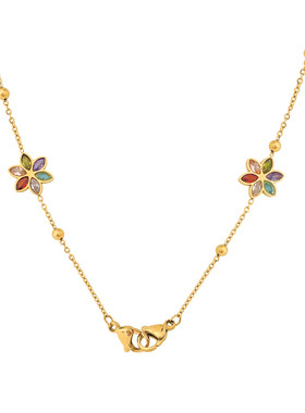 彩色钻花朵项链新款时尚口罩链