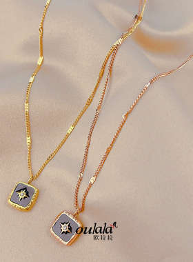 星芒设计师款女项链钛钢