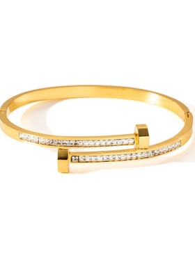 欧拉拉设计师款18K金镶钻手镯