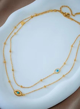 欧美小众时尚设计双层项链