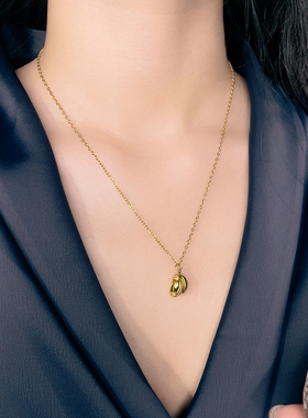 原创设计豆豆钛钢项链女