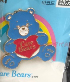 现货韩国代购正品carebears彩虹熊爱心 扣針/掛件/貼紙/化妝包