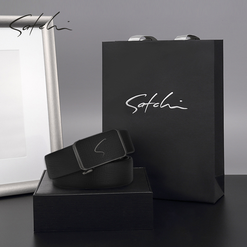 沙驰男真皮商务大气头层牛皮裤带 satchi沙驰腰带/皮带/腰链