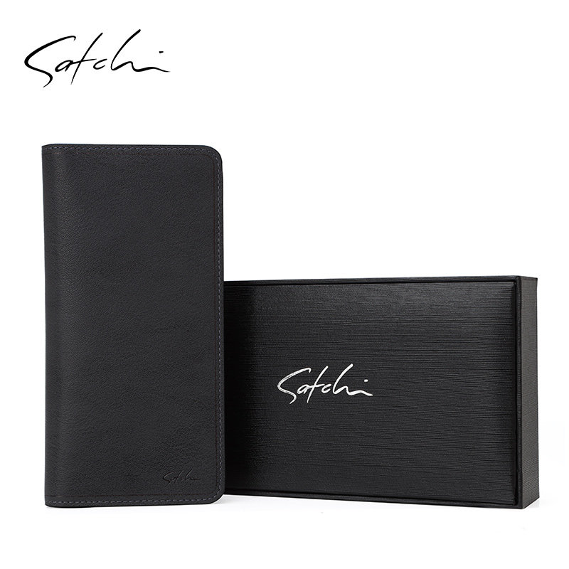 沙驰男包商务多功能竖款休闲钱包 satchi沙驰钱包