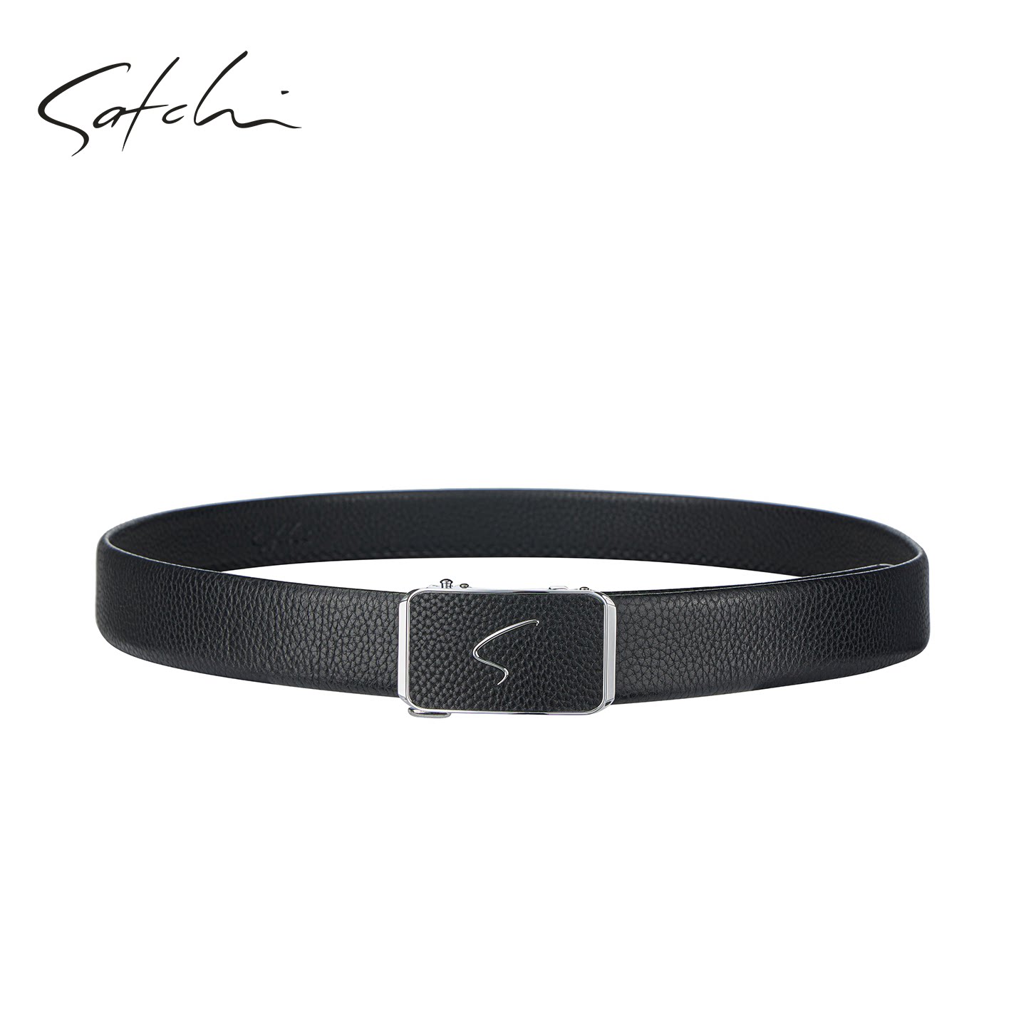 沙驰皮带男真皮商务大气头层牛皮裤带休闲正品内穿自动扣腰带潮