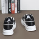 Hong Kong style men's low-top trendy thick-soled white shoes